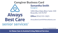 Caregiver Business Card