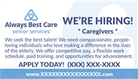 Hiring Caregivers Business Card