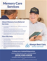 Memory Care Services Flyer