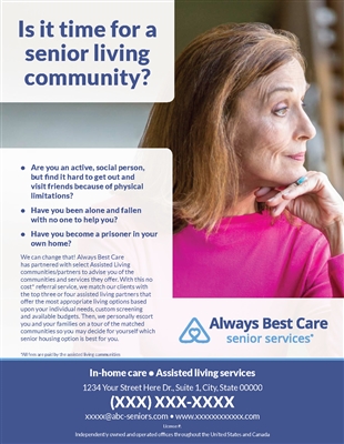 Is It Time For A Senior Living Community Flyer