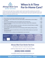 When Is It Time For In-Home Care Flyer