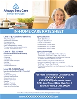 In-Home Care Rate Sheet