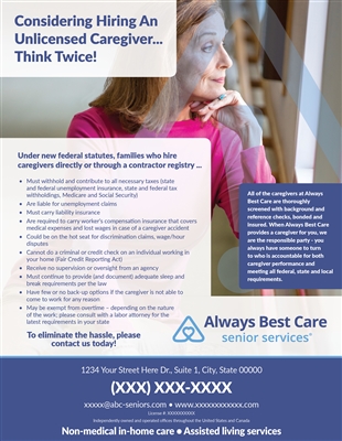 Hiring Direct Caregivers Flyer