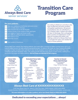 Transition Care Program Flyer