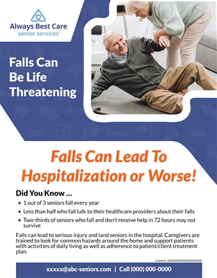 Falls Can Be Life Threatening Flyer