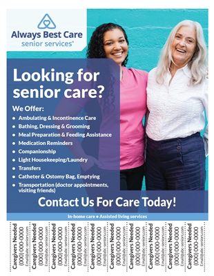 Looking For Senior Care Flyer