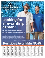 Caregiver Hiring Flyer With Pull Tabs