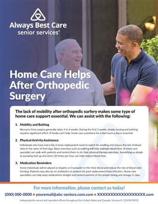 Orthopedic Surgery Flyer