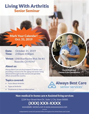 Living With Arthritis Seminar Flyer