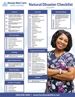 Natural Disaster Checklist Flyer