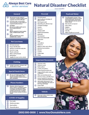 Natural Disaster Checklist Flyer