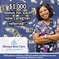 Instagram Caregiver Hiring Ad with Bonus Incentive