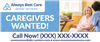 Caregivers Wanted Job Fair Banner