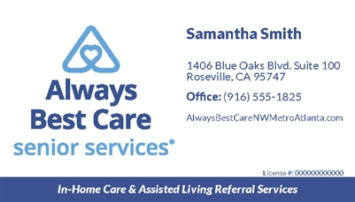 Double Sided Caregiver Business Card w Referral Side