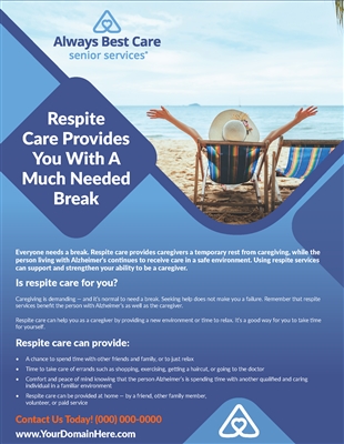 How Home Care can provide Respite Care Flyer