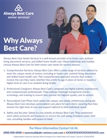 Why Always Best Care? Double Sided Flyer.