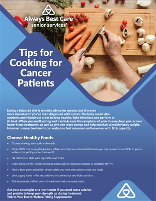 Cooking for Cancer Patients Flyer