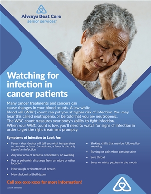 Watching for Infection in Cancer Patients Flyer