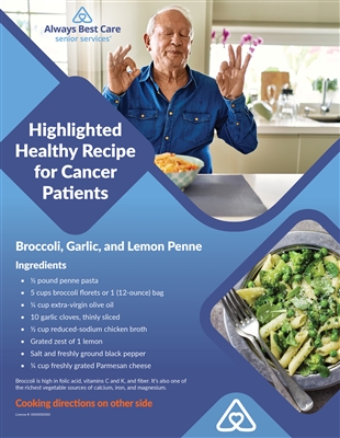 Highlighted Healthy Recipe for Cancer Patients Flyer