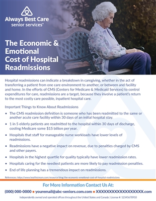 Hospital readmissions can indicate a breakdown in caregiving Flyer