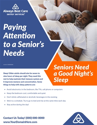 Paying Attention to a Seniorâ€™s Needs Flyer