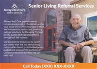 Senior Living Referral Services Postcard