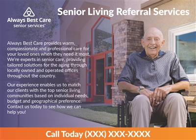 Senior Living Referral Services Postcard