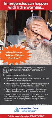 Emergency Plan Rack Card