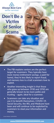 Senior Scams Rack Card