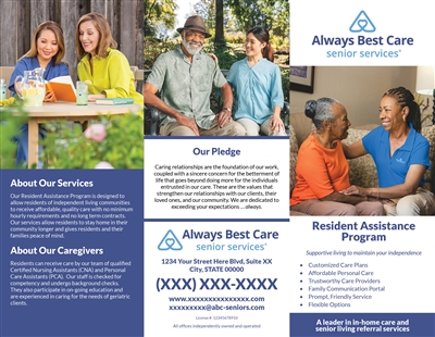 Resident Assistance Trifold Brochure