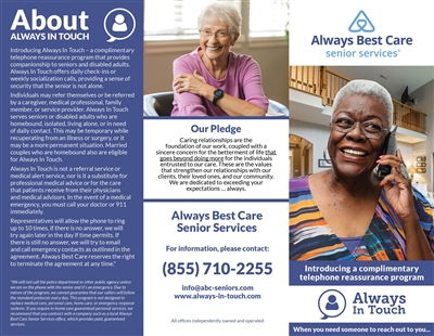 Always In Touch 3 Panel Brochure