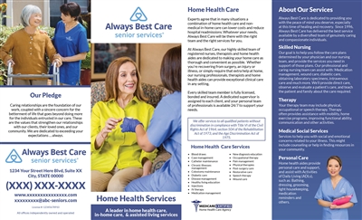 Our Services With Home Health Brochure